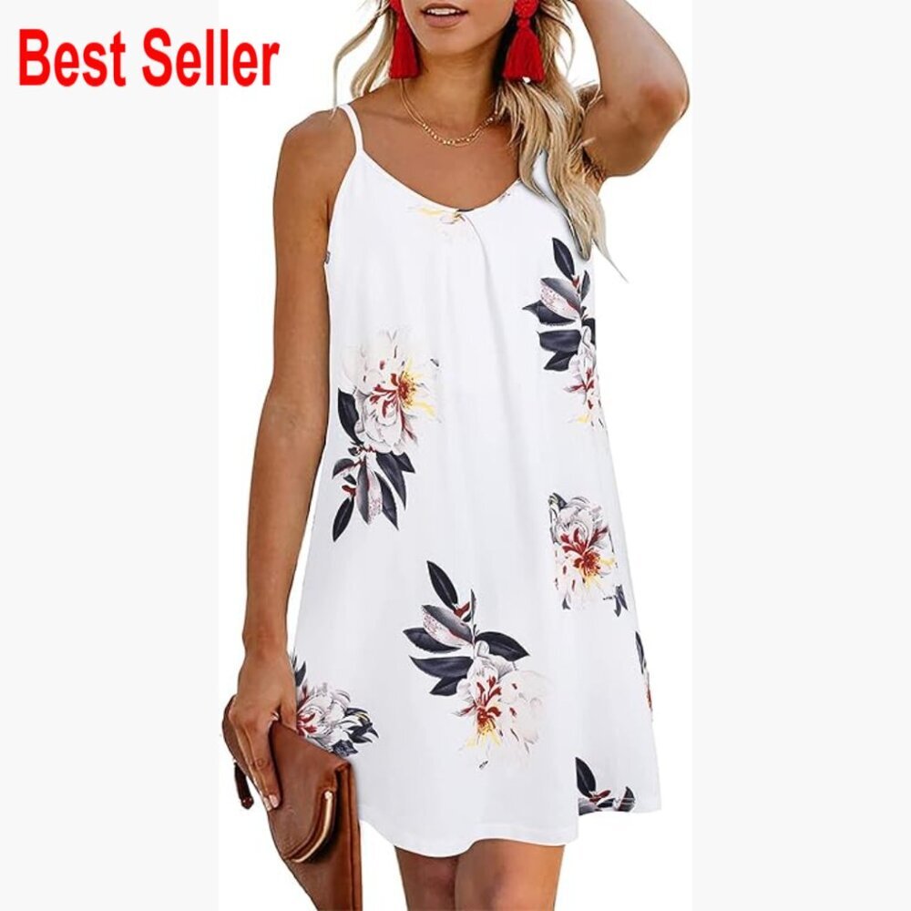 Polyester Spandex V-Neck Spaghetti Strap Backless Mini Beach Cover Up Dress